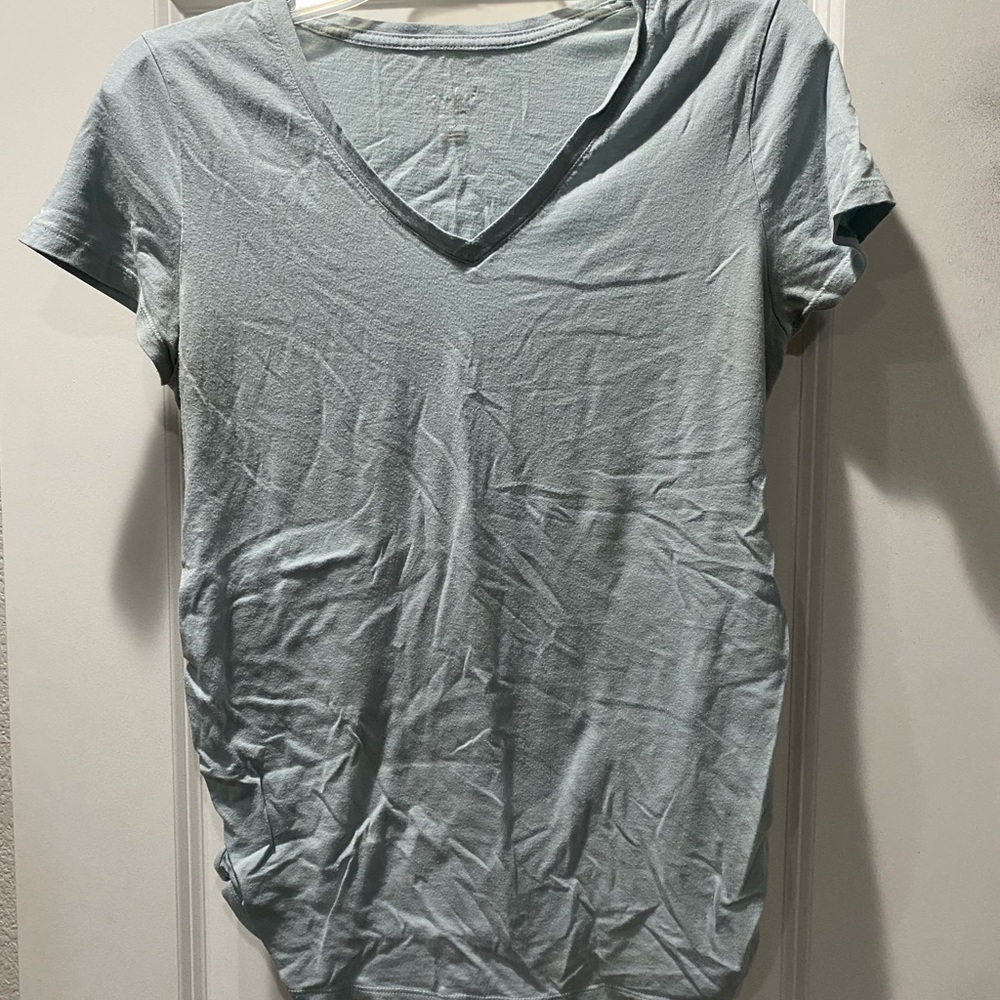 Light blue maternity top